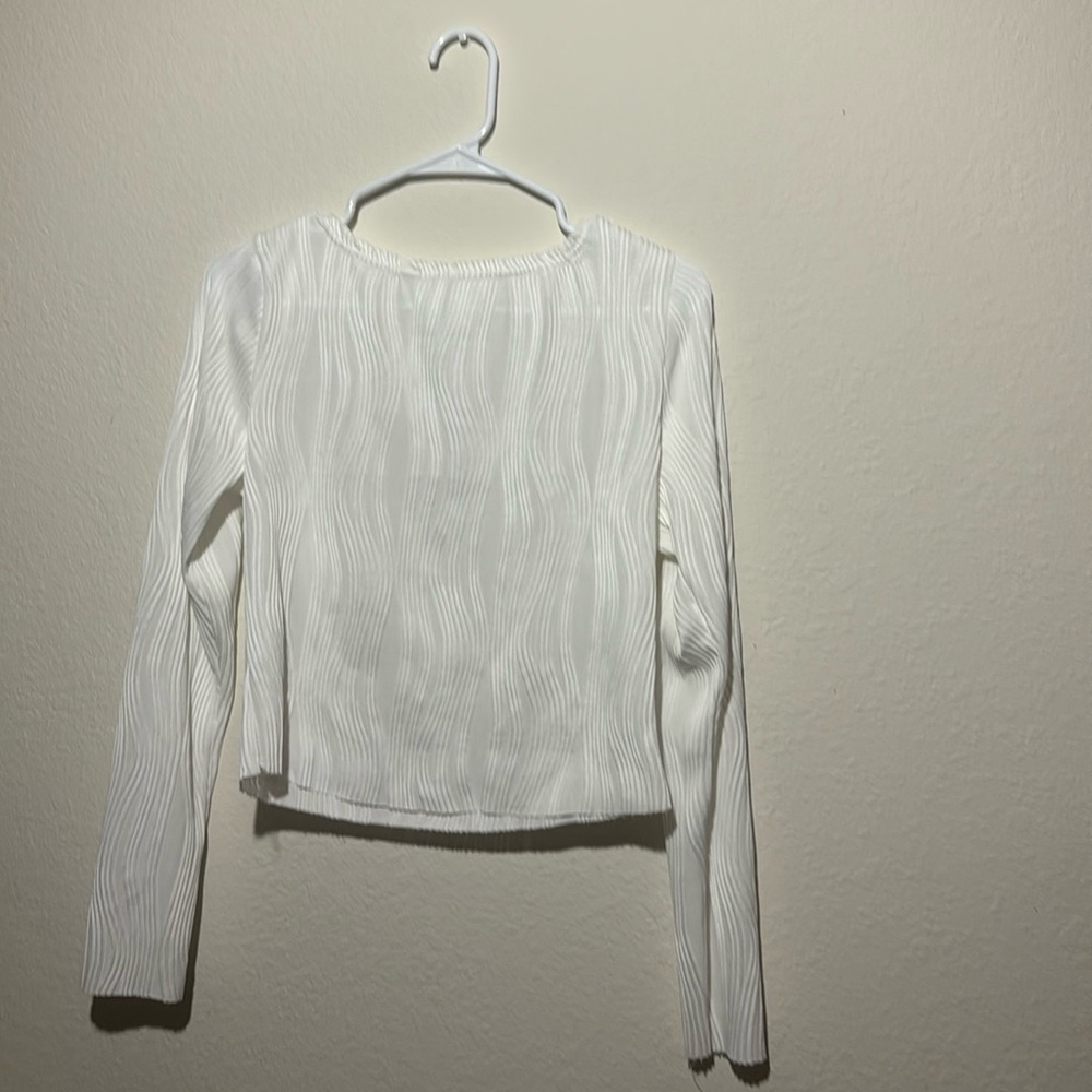 Long sleeve sheer top
